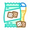 rusks snack for beer color icon vector illustration