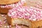 Rusks with white and pink anise seed sprinkles