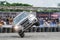 Russ Swift performing stunts in Subaru cars during the Subaru Mo