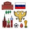 Russia 2018 world soccer elements