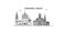Russia, Abakan city skyline isolated vector illustration, icons