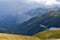 Russia, autumn. Rainbow in the mountains of Arkhyz