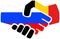 Russia - Belgium handshake