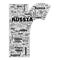 Russia Black & White Text Abstract Header Background