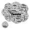 Russia Black & White Text Abstract Header Background