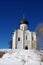 Russia, Bogolyubovo. Church of the Intercession on the Nerl. Orthodox church and a symbol of medieval Russia, Vladimir region