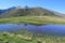 Russia, Caucasus, Arkhyz. Small unnamed lake on the plateau Gabulu in summer