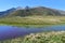 Russia, Caucasus, Arkhyz.  Small unnamed lake on the plateau Gabulu in summer