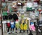 Russia, Chelyabinsk, March 2020: in the store Fertility for gardeners, garden tools and seeds on the shelves. Seasonal sales, the