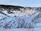 Russia, Chelyabinsk region, Kyshtym district, Taiginsky Tayginka, Taiginka graphite quarry in winter