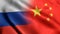 Russia China Flag Morph Background