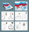 Russia coloring book. Patriotic sign for coloring. National Symbols of Russia. Moscow Kremlin and map of country. Russian ruble