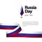 Russia Day Flag Vector Template Design Illustration