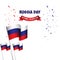 Russia Day National Celebration Poster Vector Template Design Illustration