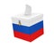 Russia Election Ballot Box Isolated