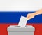 Russia election banner background. Template for your design