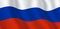 Russia flag horizontal vector background with copy space.