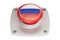 Russia flag push button