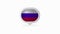 Russia flag realistic flag. Made in Russia. Motion graphic.