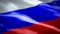 Russia Flag of Russian closeup or close up waving in the wind loop animation