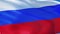 Russia flag in slow motion seamlessly looped with alpha