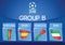 Russia football final round group in map icon flag color