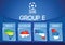 Russia football final round group in map icon flag color