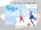 Russia and football. Players on historic background. Copyspace. Design template of website, poster, print media. Vector