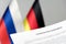 Russia germany flag document