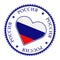 Russia heart badge.