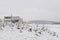 Russia. House on the outskirts of the village