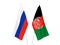 Russia and Islamic Republic of Afghanistan flags