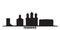 Russia, Ivanovo city skyline isolated vector illustration. Russia, Ivanovo travel black cityscape