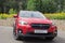 Russia, Izhevsk - August 13, 2020: New modern Subaru XV car. Front view