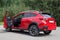 Russia, Izhevsk - August 13, 2020: New modern Subaru XV car with open door driver. Back an side view. Famous world brand