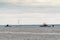 Russia. July 25, 2021. The nuclear submarine Vepr and the diesel-electric submarine Dmitrov at the Kronstadt raid during