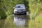 Russia, Karelia, July 16, 2015: Photo of Mitsubishi Pajero Sport in Russia. Mitsubishi Pajero is a compact four wheel drive off