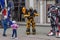 Russia, Kazan, may 1, 2018, big robots on the street, editorial