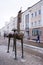 Russia. Kazan. Street sculpture called `Horse-country`