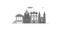Russia, Kirov city skyline isolated vector illustration, icons