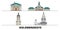 Russia, Kolomenskoye, Church Of The Ascension flat landmarks vector illustration. Russia, Kolomenskoye, Church Of The