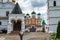 Russia, Kostroma, July 2020 . Orthodox cathedrals inside an old Orthodox monastery.