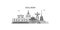Russia, Kyzyl city skyline isolated vector illustration, icons