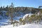 Russia, Ladoga skerries. Ice build-up on the shore of lake Ladoga