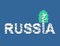 Russia logo. Letters and birch. National Russian tree. Vector il