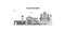 Russia, Magnitogorsk city skyline isolated vector illustration, icons