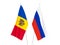 Russia and Moldova flags