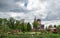 Russia, a monastery in Pavlovo-Posad in the spring against a background of clouds.