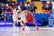 Russia. Moscow. Arena Megasport. January 17, 2019. Players of CSKA and Bayern Munich during the Euroleague basketball match