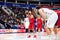 Russia. Moscow. Arena Megasport. January 17, 2019. Players of CSKA and Bayern Munich during the Euroleague basketball match